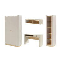 JUGENDZIMMER-SET SOVI E 4-teilig in Macadamia / Eiche Mavelie - Eichefarben/Beige, Holzwerkstoff (285/201/52cm) - Deine Möbel 24