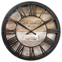 WANDUHR Uhr 39/39/39 cm - Braun, Holzwerkstoff (39/39/39cm) - Atmosphera Createur d´interieur
