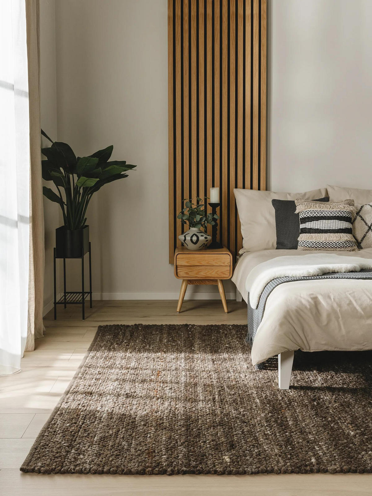 WOLLTEPPICH Finn Braun 100x150 cm - Braun, Textil (100/150cm) - benuta Pure