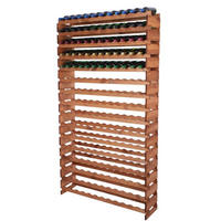 WEINREGAL VINOTECA FLEX PRO HxBxT 219x123x28cm 192 Flaschen auf 16 Ebenen Braun geölt - Braun, Holz (123/219/28cm) - PROREGAL