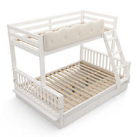 ETAGENBETT 90/140/200 cm DE-32503 mit Wolken-Geländer Weiß - Weiß, Holz (90/200cm) - ComfortXL