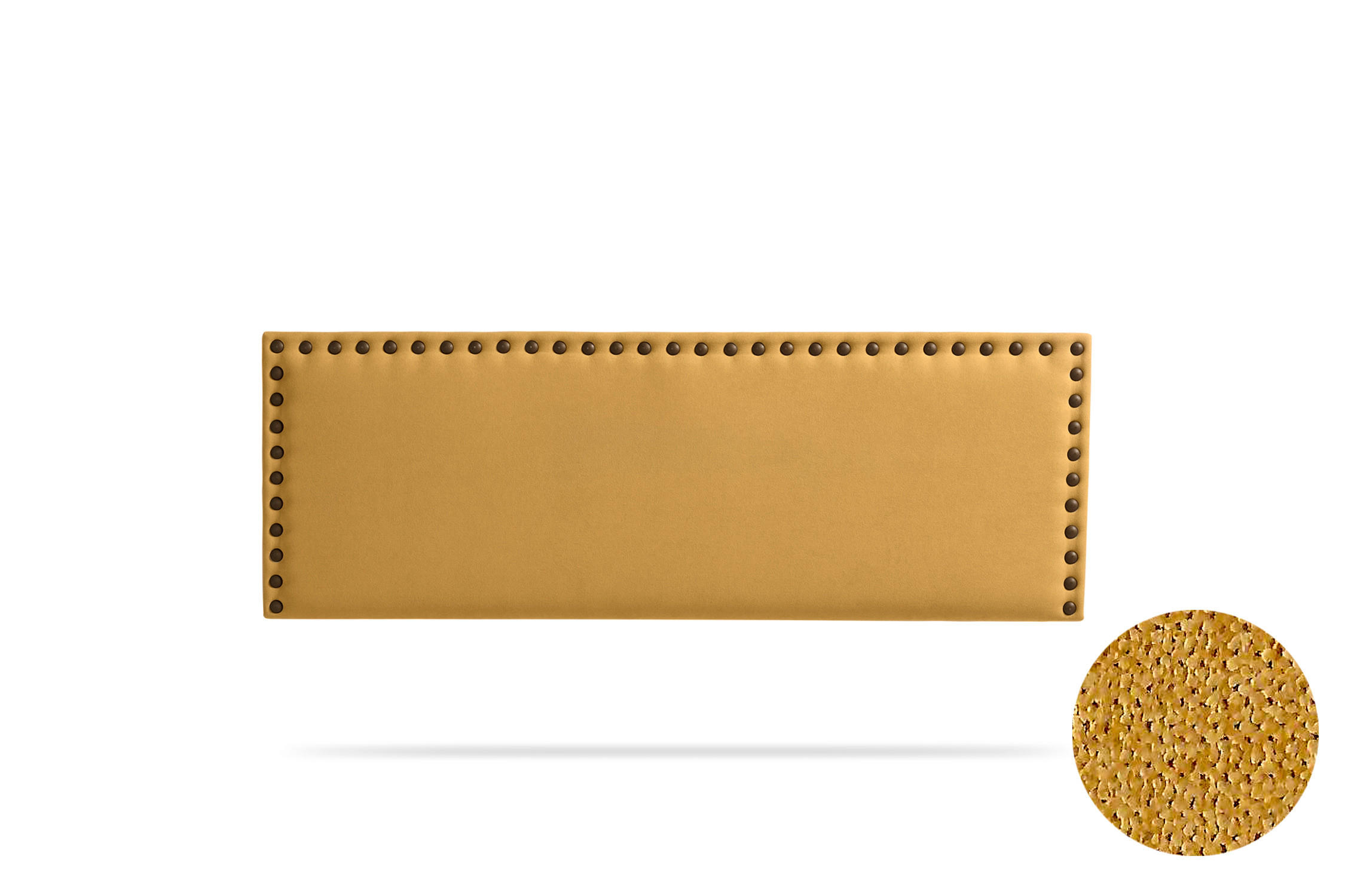 KOPFTEIL gepolstert MODENA Aqualine 90x55x8 cm - Senf - Moonia - Currygelb, Holz (90/8/55cm)