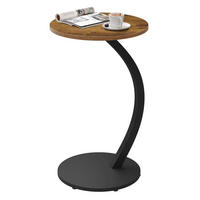 BEISTELLTISCH C-Form Computer Sofa Tisch Schlafzimmer Braun - Braun, Holz (40/40/65cm) - Kaket