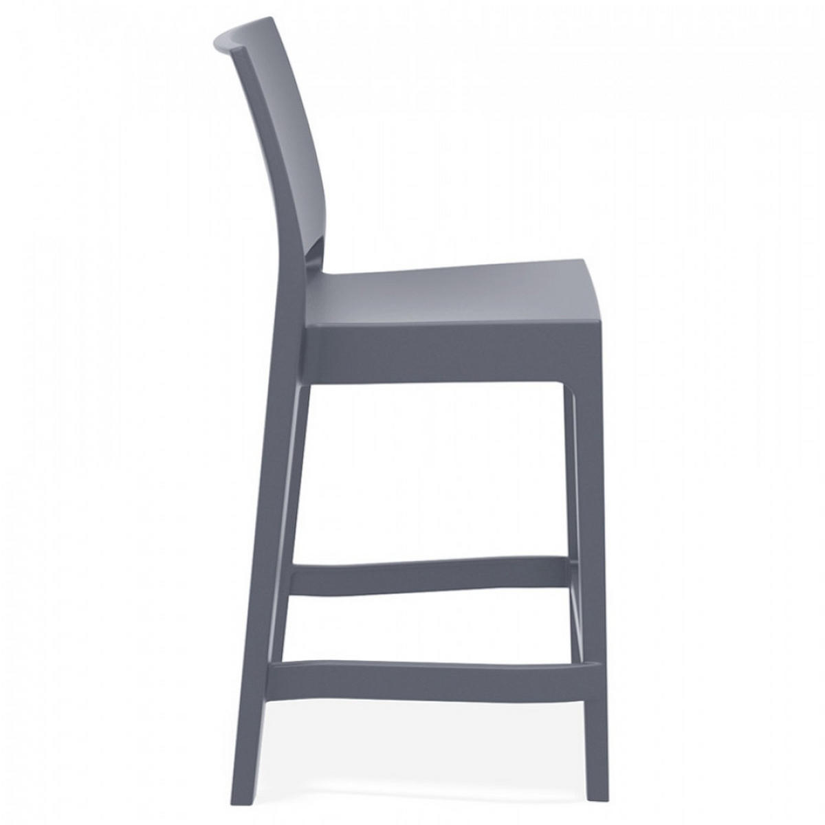 BARHOCKER grau 40.5x96.5x51cm - Grau, Kunststoff (40.5/96.5/51cm) - AlterEgo