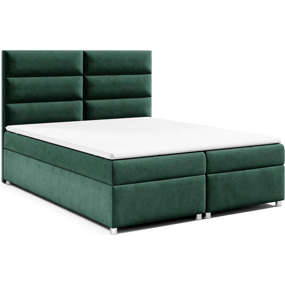BOXBETT mit Bettkasten Trinity K-4 Bonellfederkern inkl. Topper - Grün, Holz/Holzwerkstoff (160/200cm) - Best For Home