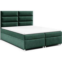BOXBETT mit Bettkasten Trinity K-4 Bonellfederkern inkl. Topper - Grün, Holz/Holzwerkstoff (180/200cm) - Best For Home