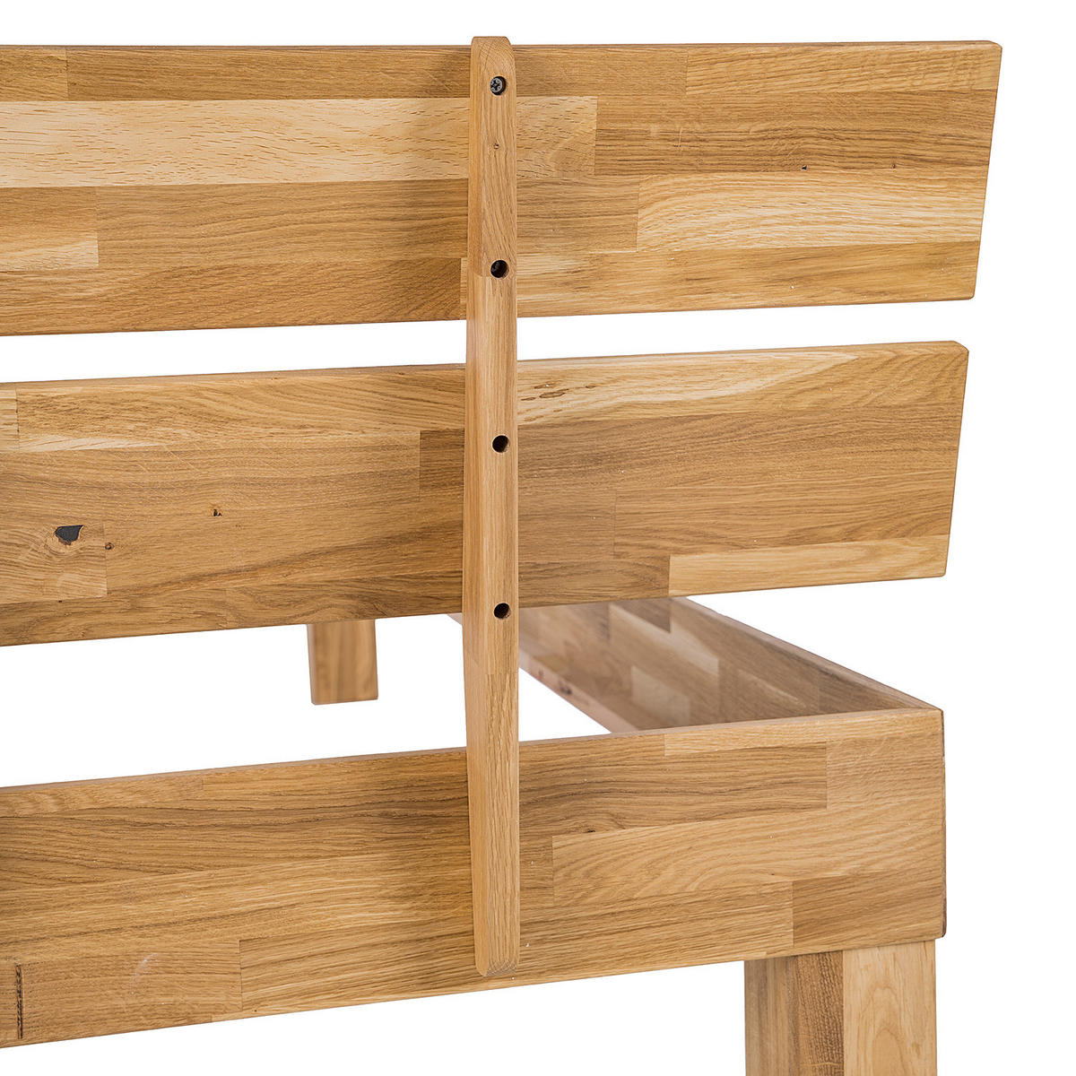 MASSIVHOLZBETT - Braun - Eichefarben, Holz (90/200cm) - home24
