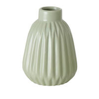 VASE Esko grün gestreift - Grün, Keramik (12cm) - Boltze Home