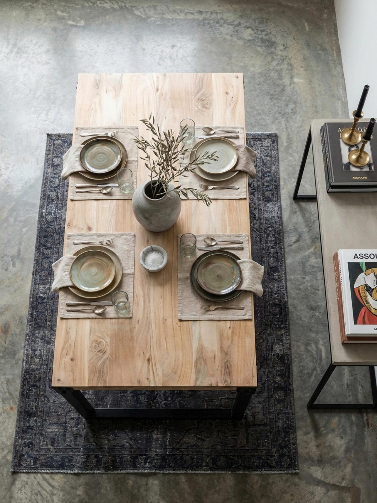ESSTISCH Massivholz Metall Rechteckig Industrial, Akazie 180x90x76 cm - Schwarz/Akaziefarben, Holz/Metall (90/180/76cm) - KADIMA DESIGN
