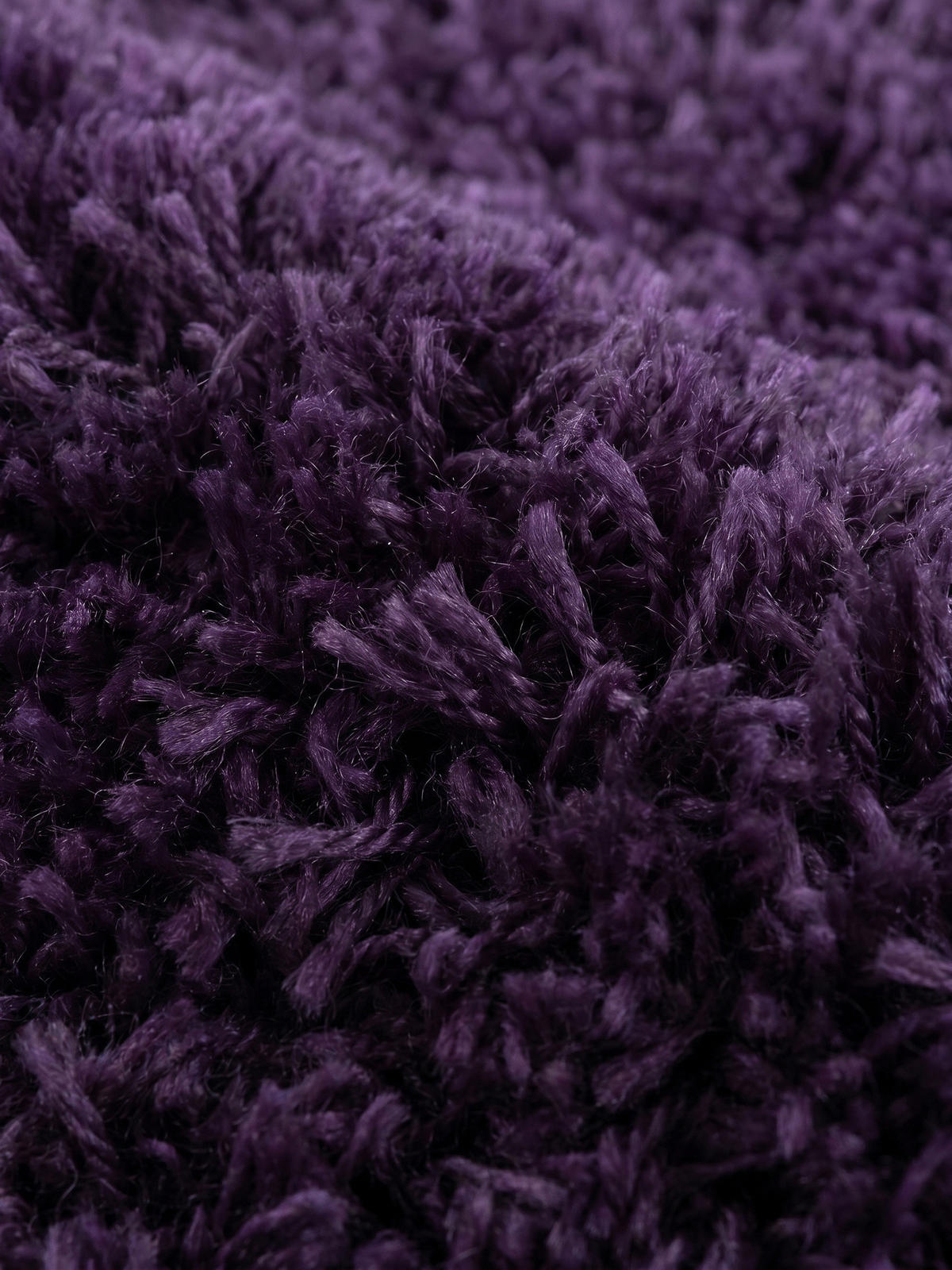 TEPPICH Hochflor Shaggy Einfarbig Weich Flauschig Waschbar Rund Violett 120x120 cm – SALZACH - Lila, Textil (120/120cm) - KADIMA DESIGN