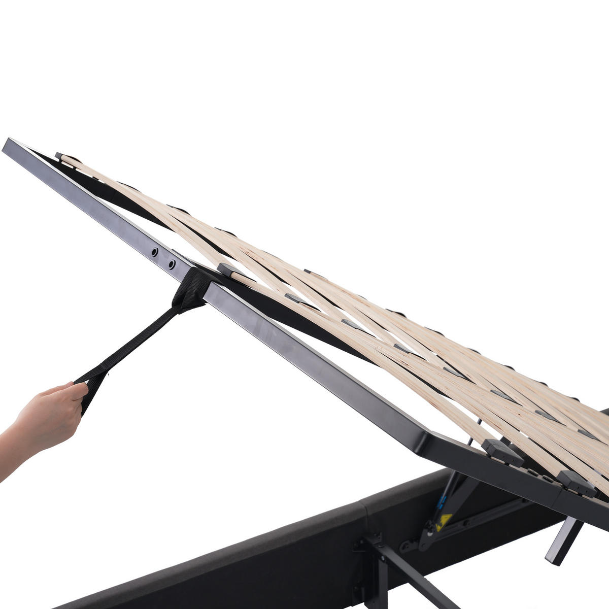 POLSTERBETT aus Leinen 160x200 cm in Grau mit LED & USB/Type-C - Grau, Textil (160/200cm) - Modfu