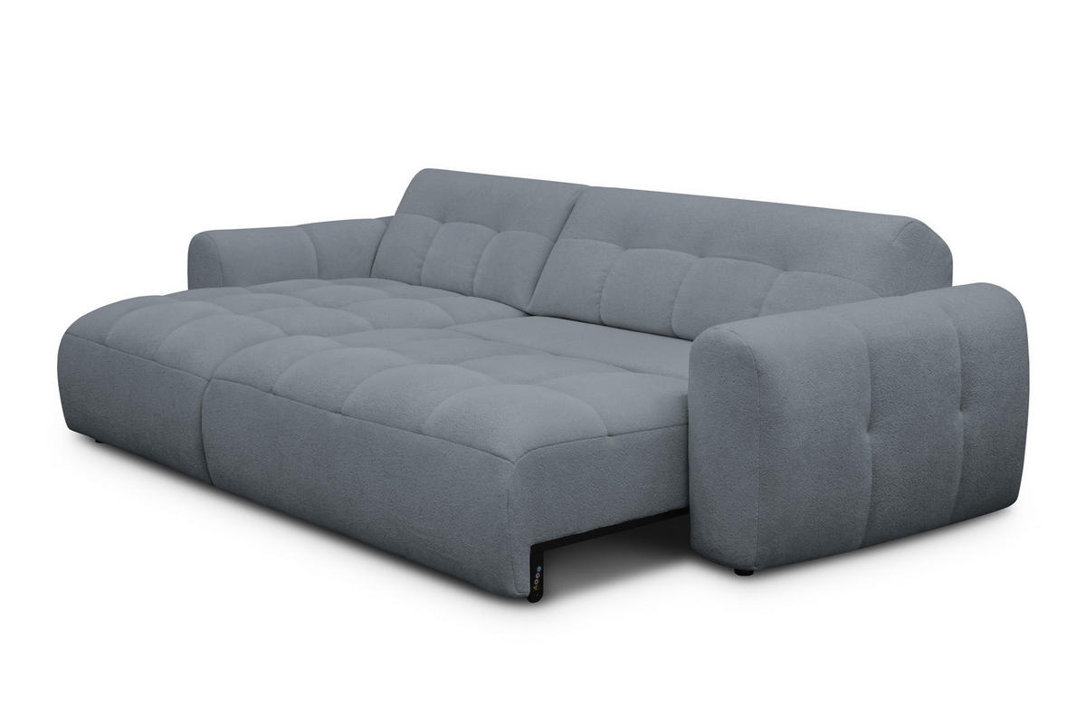 ECKSOFA LUMERO 4-Sitzer LINKS, graphitfarben - Schwarz/Graphitfarben, Holz/Textil (275/166cm) - Courtois Laville