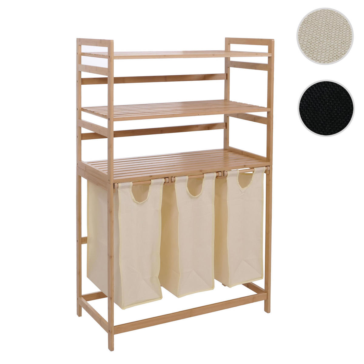 KOŠ NA PRÁDLO Hnedý, krémovo biely - hnedá/krémová, drevo (80/125/40cm) - MCW