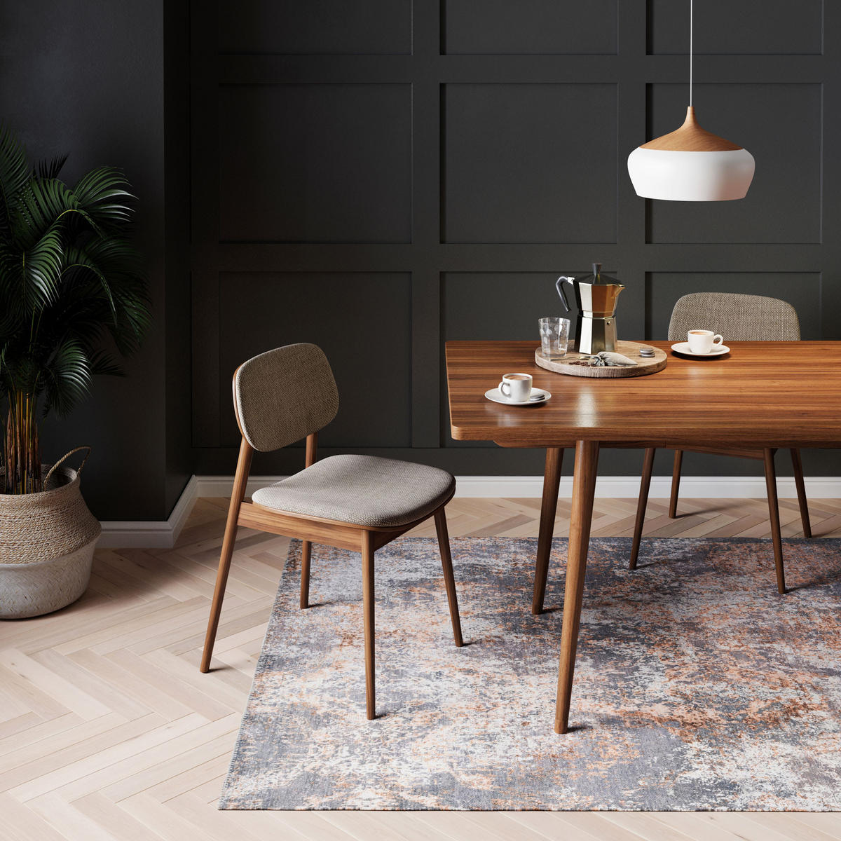 FLACHWEBETEPPICH Tobin - Grau, Textil (120/170cm) - Kukoon Rugs