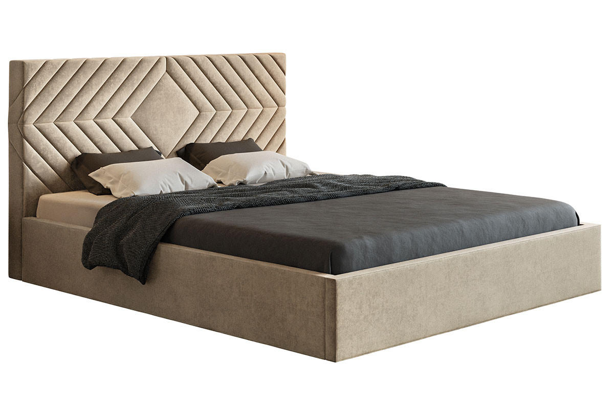 BETT Beige OLDO 2 Mit Bettkasten 160x200 cm - Beige, Textil (160/200cm) - Sepro Meble