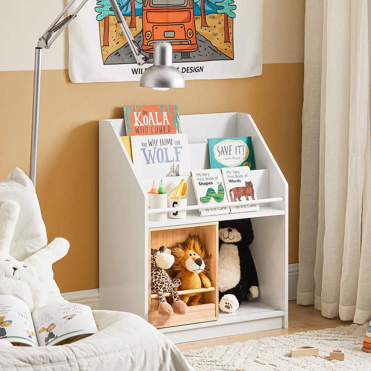 KINDERREGAL Weiß - Weiß, Holzwerkstoff (63/80/35cm) - SoBuy