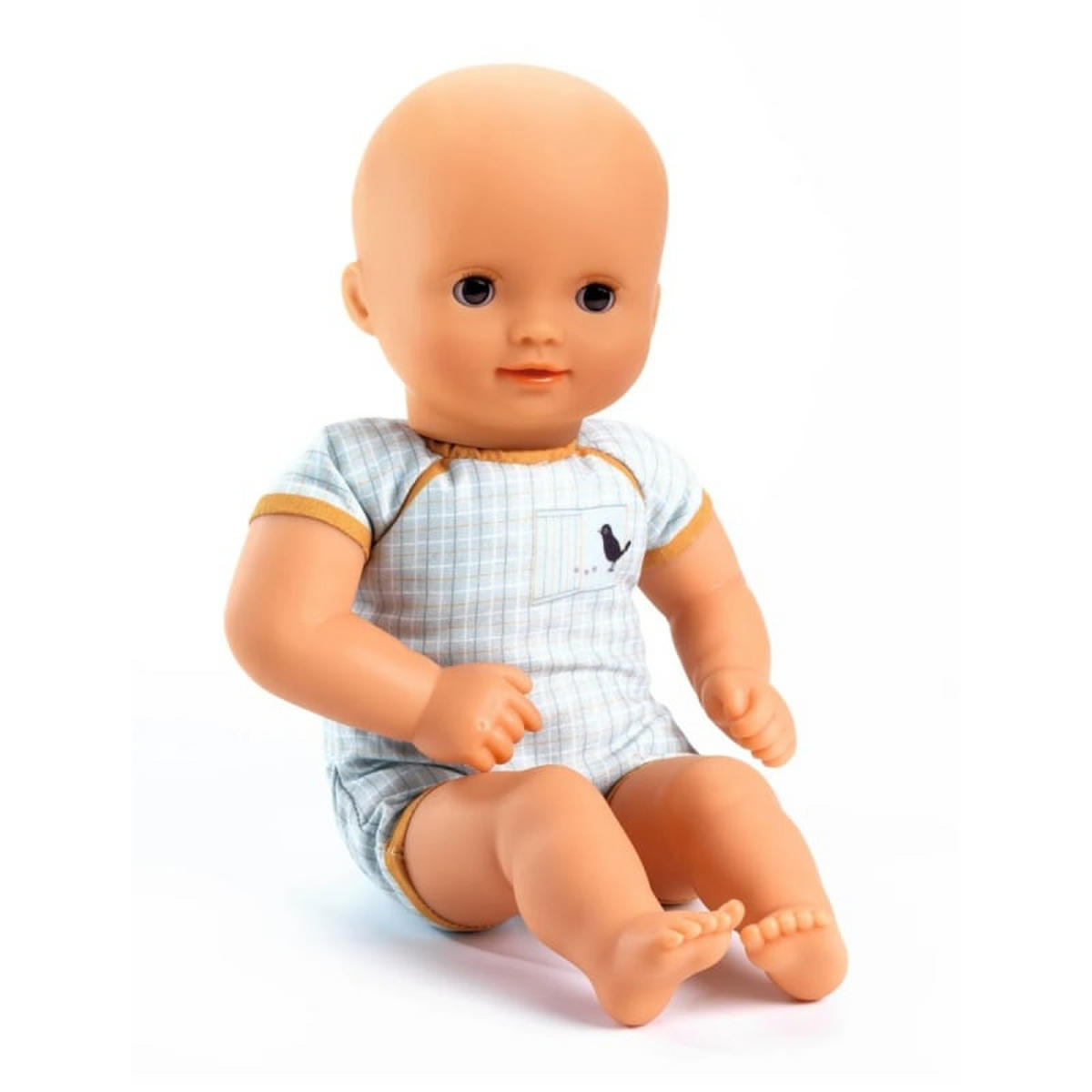 PUPPEN Djeco Camomille, Baby, 32 cm - Braun, Kunststoff (34/10/20cm) - ich-zapfe