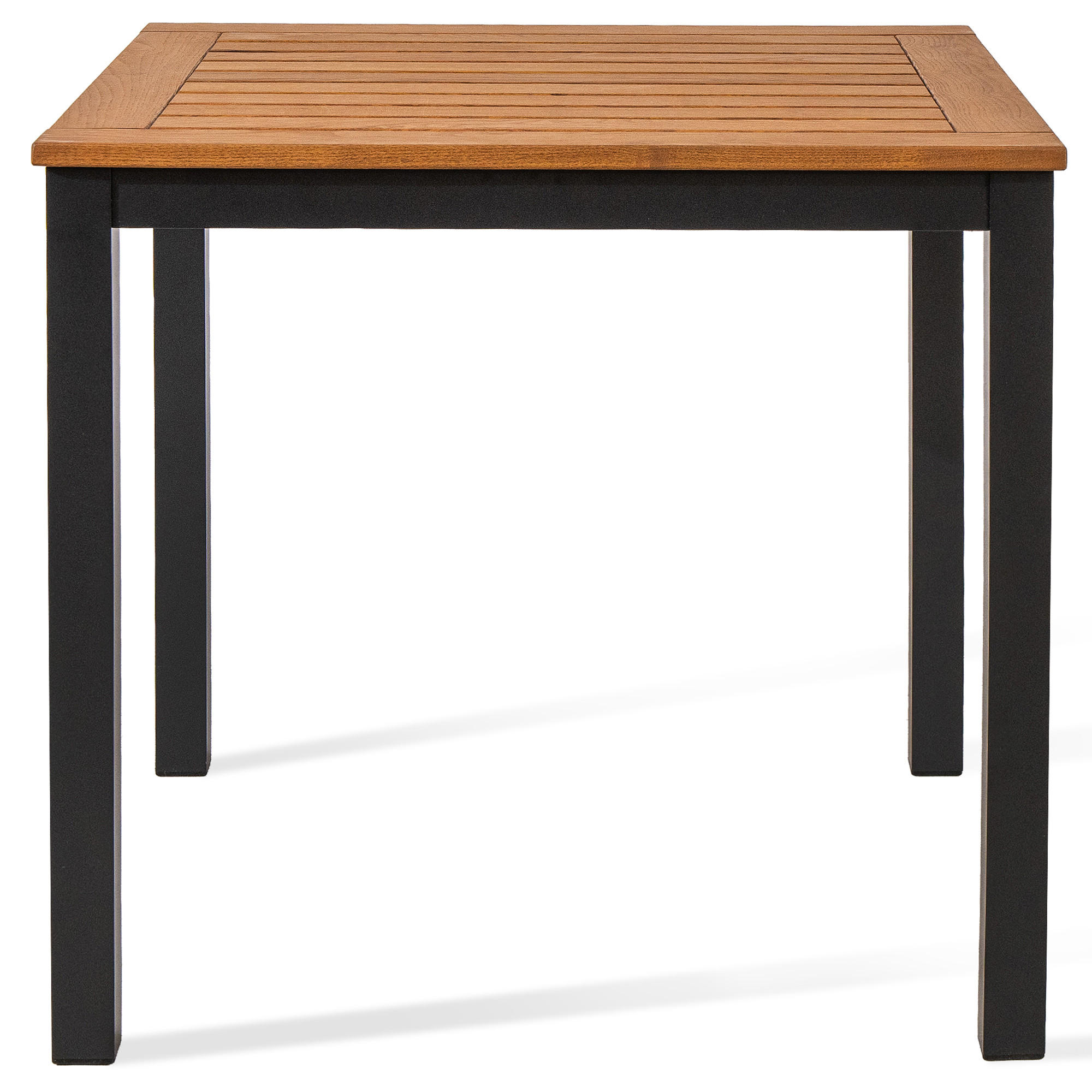 GARTENTISCH LENTI - Anthrazit/Braun, Holz (80/80/76cm) - KONSIMO®