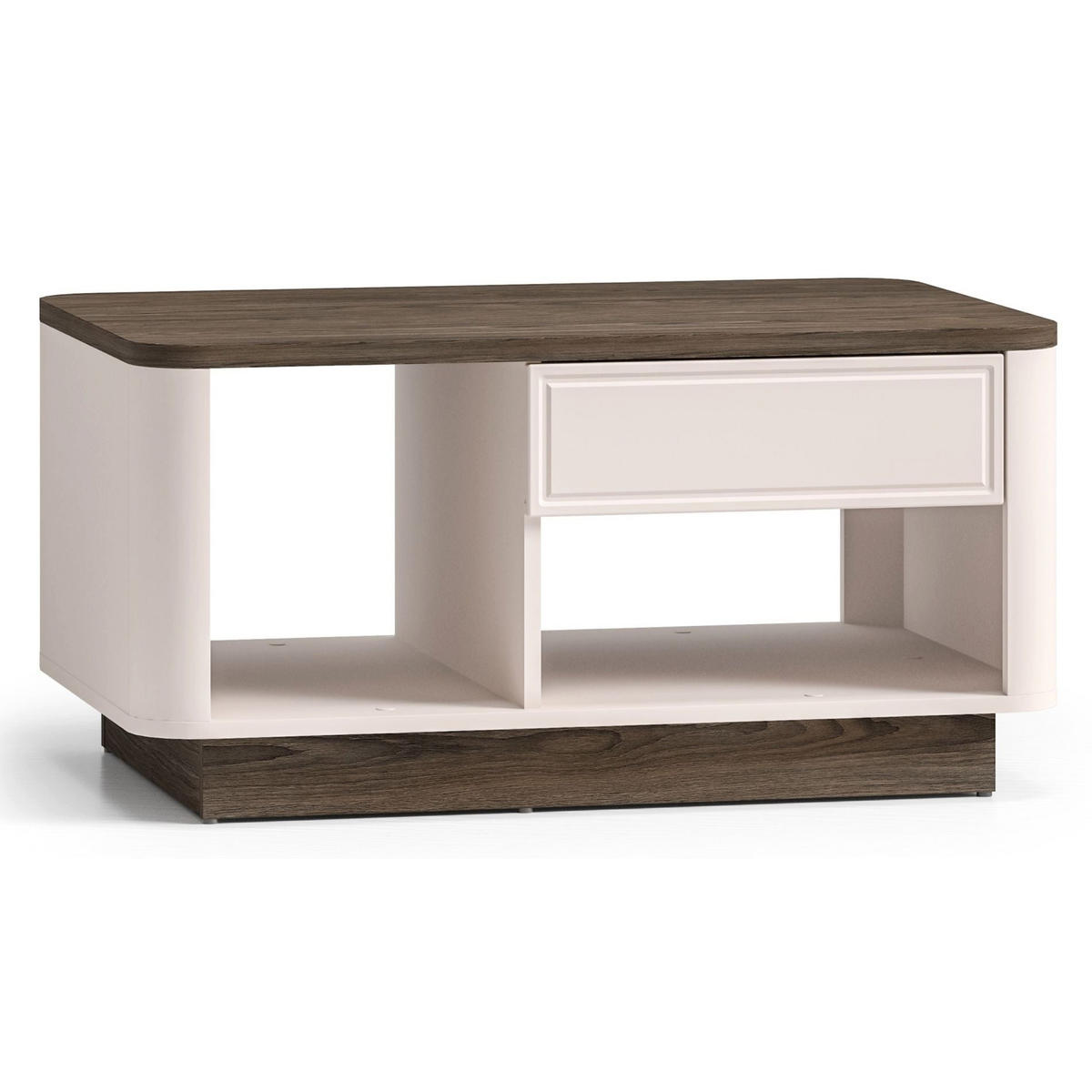 COUCHTISCH Velveto Kaschmir/Eicheoptik Dunkel 90 x 60 cm - Taupe, Holzwerkstoff (60/90/45cm) - Selsey