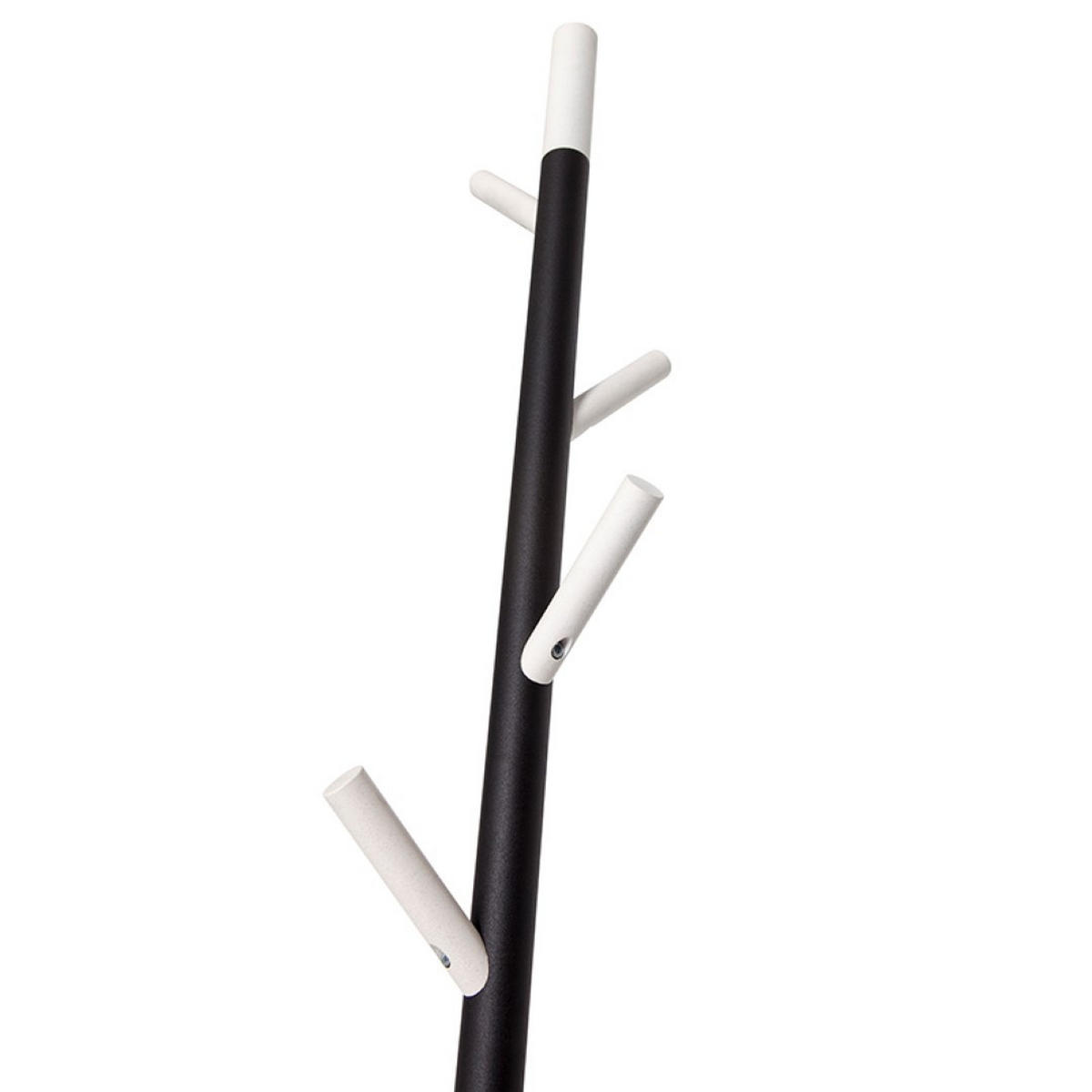 GARDEROBE Mit 4 Aluminiumhaken Höhe 180 cm Schwarz & Haken Weiß - Schwarz, Metall (48/180/48cm) - PROREGAL