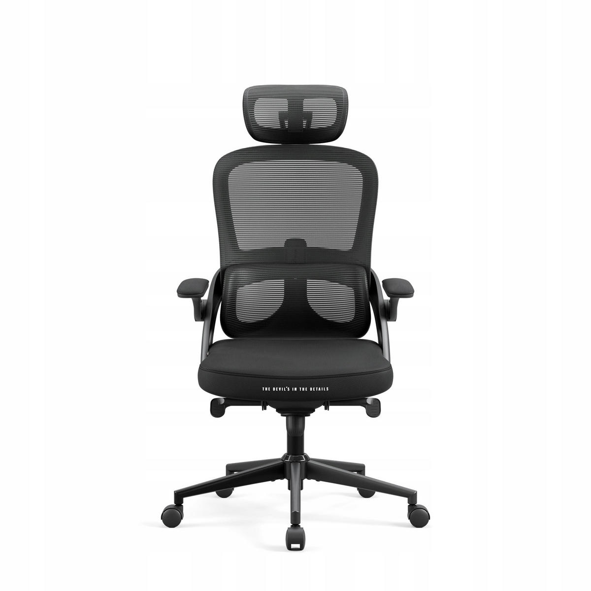 BÜROSTUHL V-LIGHT - Schwarz, Textil (70/102/48cm) - Diablo Chairs