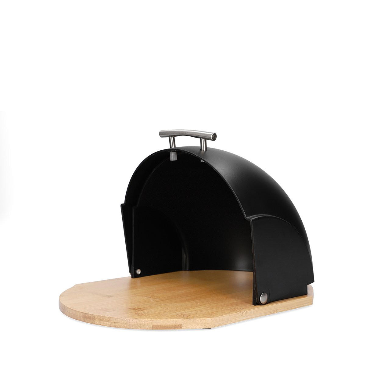 BROTKASTEN Darvin Schwarz 37/26/22 cm - Schwarz, Kunststoff (26/22/37cm) - Homla