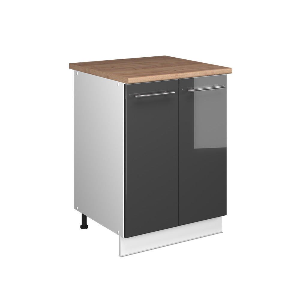 Vicco SKŘÍŇKA POD DŘEZ Fame-Line, Antracitový vysoký lesk/Bílá, 60 cm