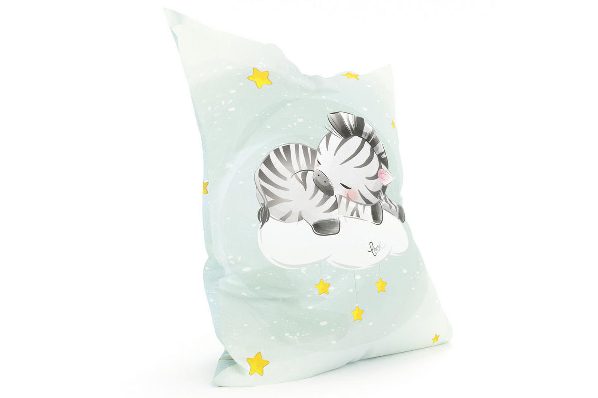 KINDER-SITZSACK - Zebra - Pastellgrün/Weiß, Textil (100/25/135cm) - Green Bean