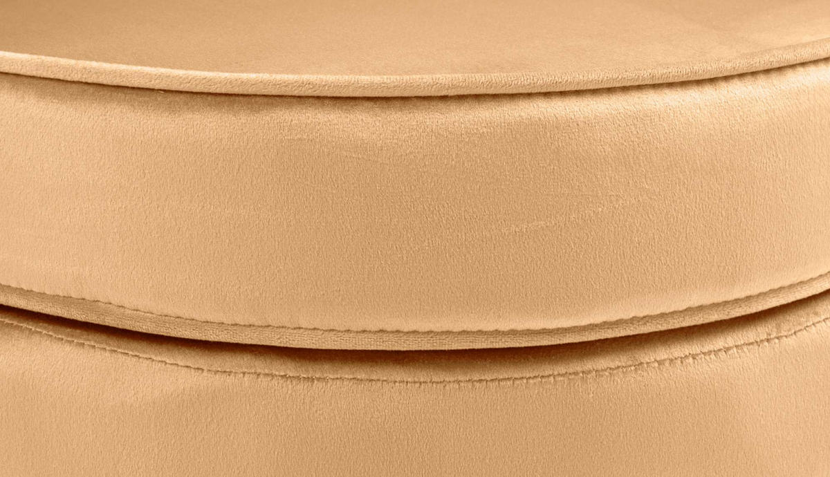 ARMLEHNENSTUHL Samt gelb - Gelb/Goldfarben, Textil/Metall (74/76/60cm) - CLP