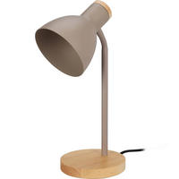 SCHREIBTISCHLAMPE 14/36 cm - Beige, Holz (14/14/34cm)