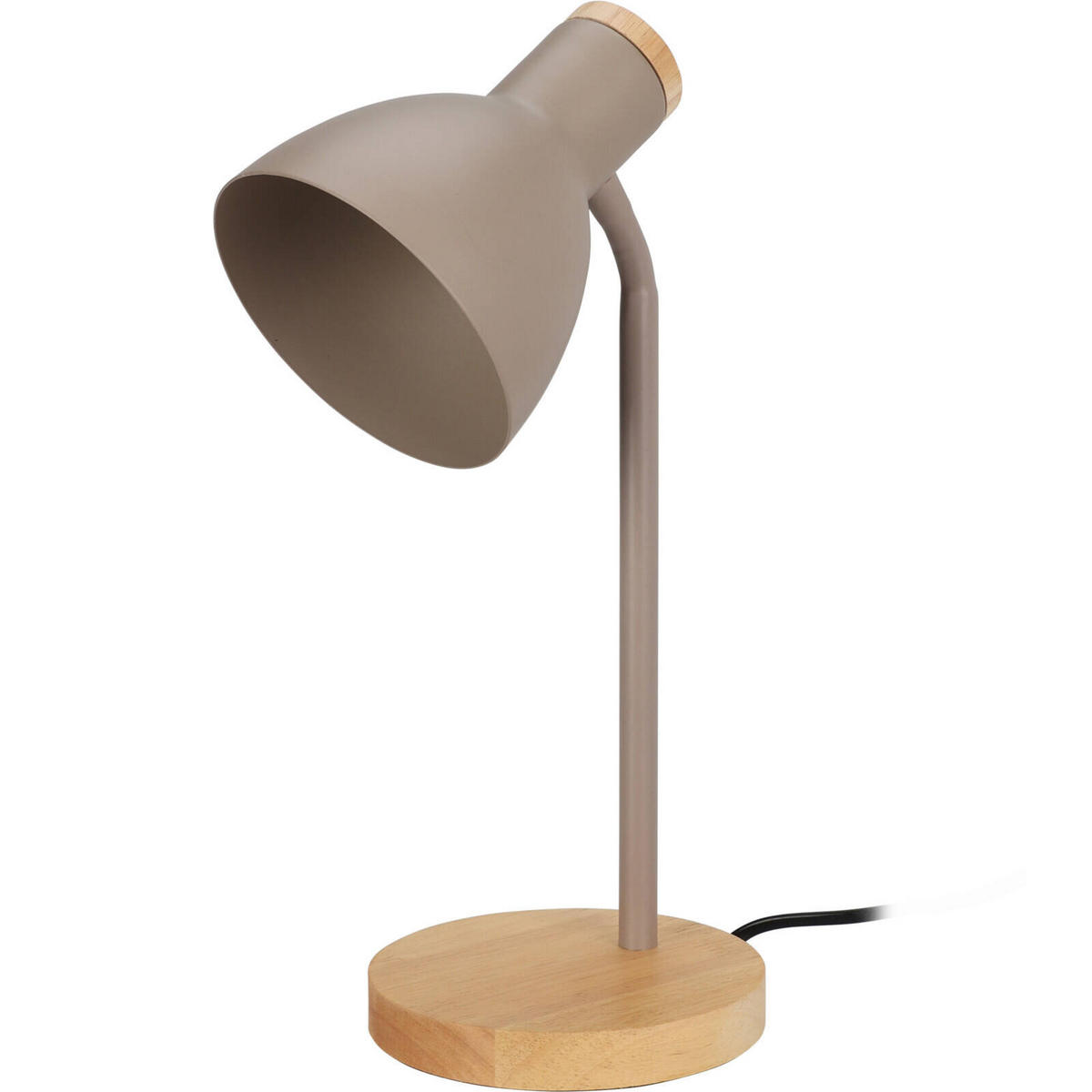 SCHREIBTISCHLAMPE 14/36 cm - Beige, Holz (14/14/34cm)