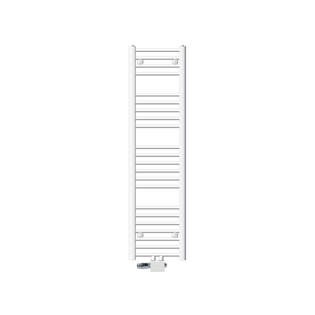 BADHEIZKÖRPER Sahara 300x1400 mm Weiß gerade mit Ventil Universal - Weiß, Metall (30/140/3cm) - LuxeBath