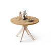 ESSTISCH rund Eiche Artisan - Beige ausziehbar - Beige/Eiche Artisan, Holzwerkstoff (110/110/77cm) - designimpex