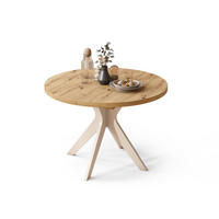ESSTISCH rund Eiche Artisan - Beige ausziehbar - Beige/Eiche Artisan, Holzwerkstoff (110/110/77cm) - designimpex