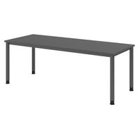 SCHREIBTISCH Serie-H 80/200/74 cm in Graphitfarben/Graphitfarben - Graphitfarben, Holzwerkstoff (80/200/74cm) - bümö