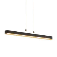 HÄNGELEUCHTE Oswin, Schwarz, 115cm - Schwarz, Metall (120/10.1/6cm) - KOSILUM