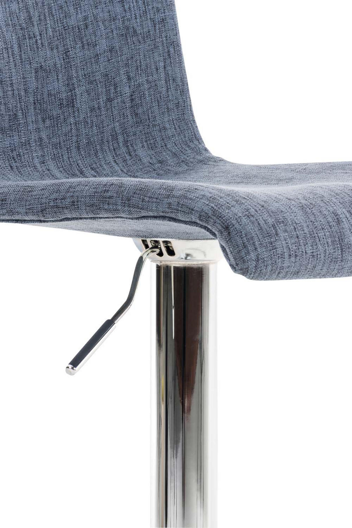 BARHOCKER BERLIN Blau Stoff - Blau, Textil/Metall (39/84/36cm) - DELUKE