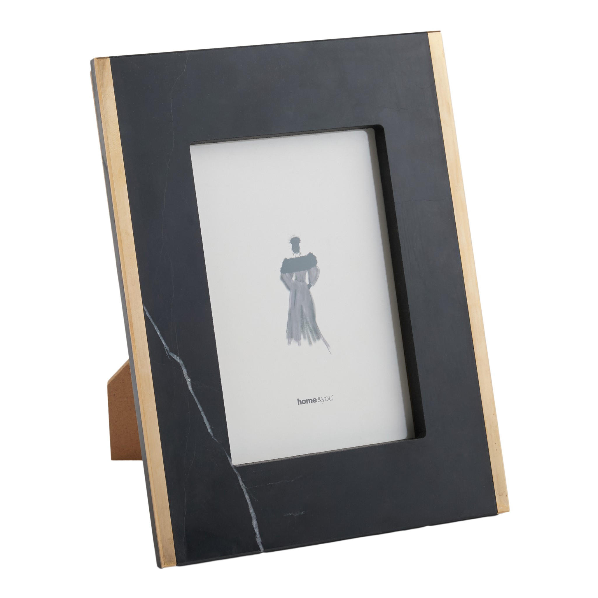 RAHMEN Marmoris - Schwarz, Stein (1.3/23.5/18cm) - home&you