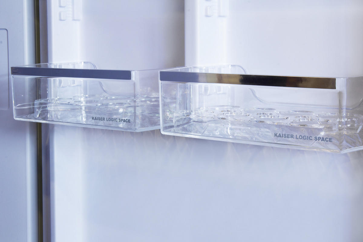 KÜHLSCHRANK KK 60825 Em, Schwarz, 60 cm breit, 330 L, NoFrost, 199 cm - Schwarz, Metall (59.5/199/73.5cm) - Kaiser Küchengeräte