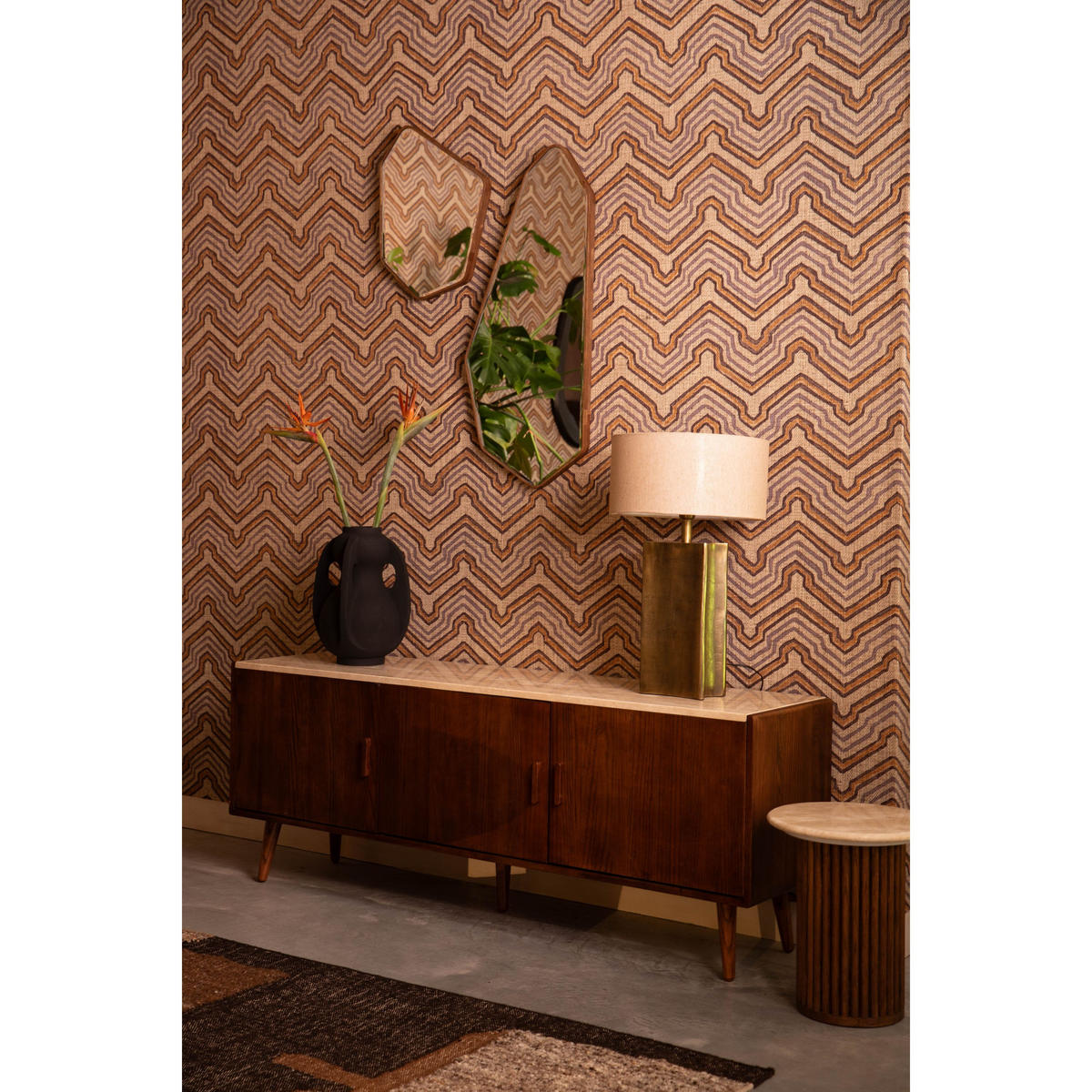 SIDEBOARD Arda - Beige, Holz (160/60/40cm) - Dutchbone