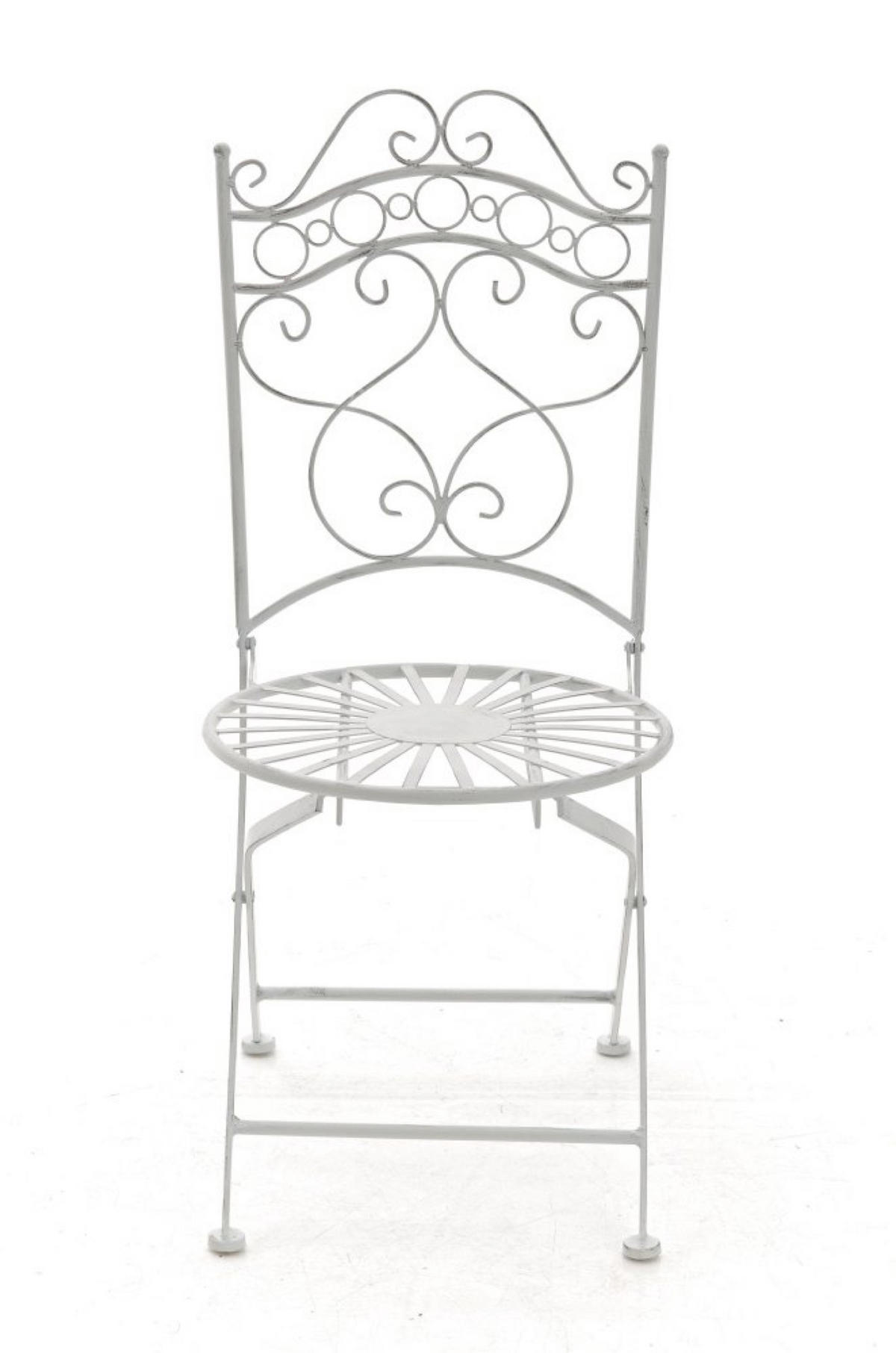 GARTENSTUHL Indi antik weiß - Weiß, Metall (40/92/50cm) - TPFGarden