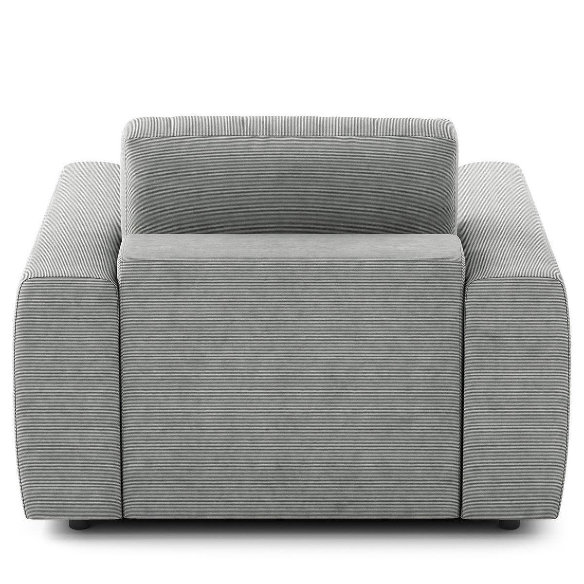 SESSEL - Hellgrau/Schwarz, Kunststoff/Textil (116/80/117cm) - home24