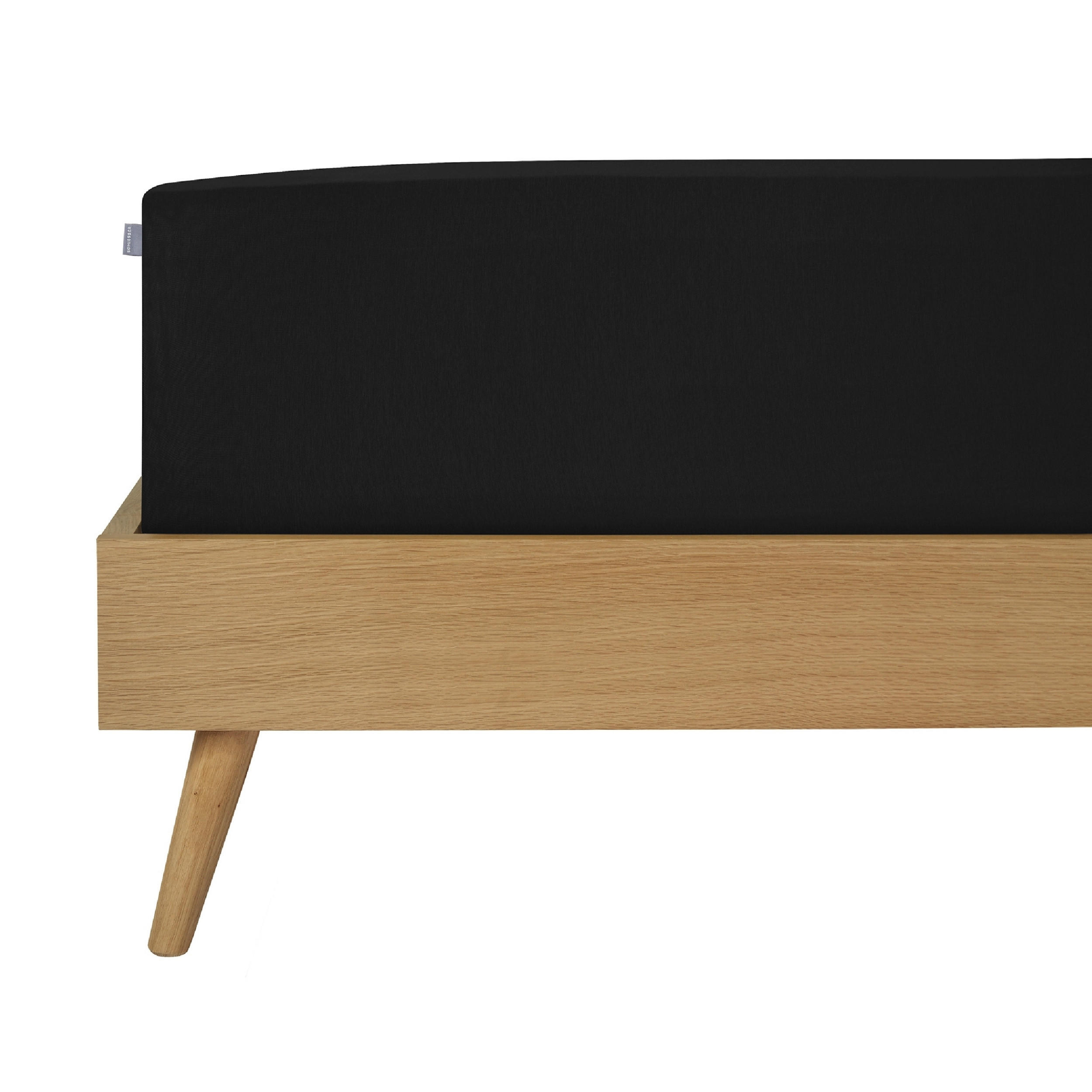 SPANNBETTLAKEN Flexi - 95/5 - 100 x 200 cm - Schwarz - Schwarz, Textil (100/200cm) - SCHIESSER