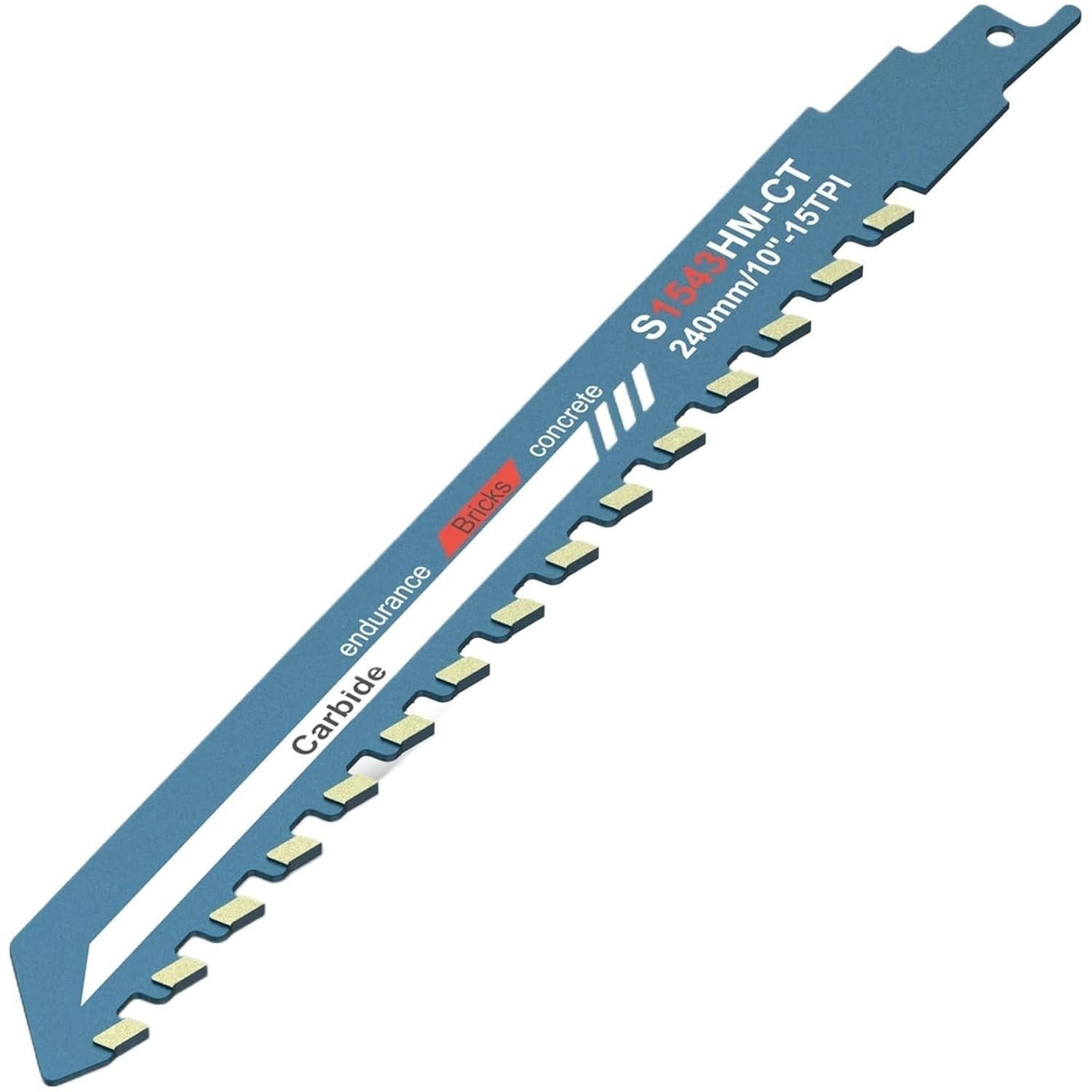 SÄGEBLATT - geeignet für Porenbeton, Ziegel, Zementplatten und Beton, 240 mm lang. - Blau, Metall (24/2.4/1cm) - DCA