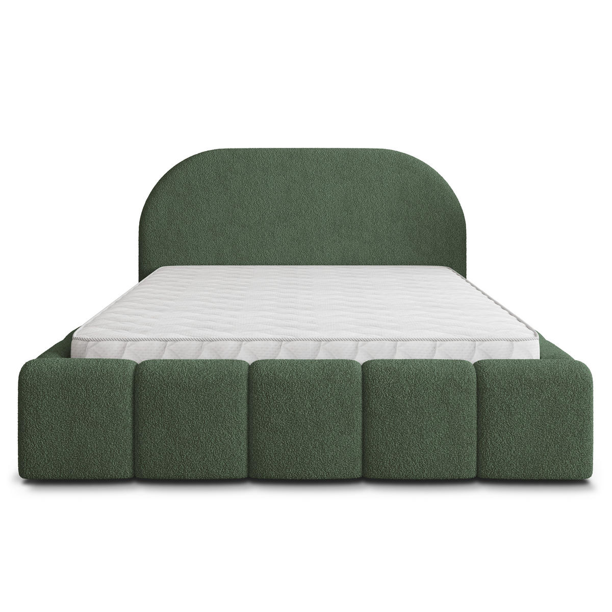 POLSTERBETT FLUSSO 180x200 cm mit Bettkästen - Grün - Grün, Holz (180/200cm) - MASSENO