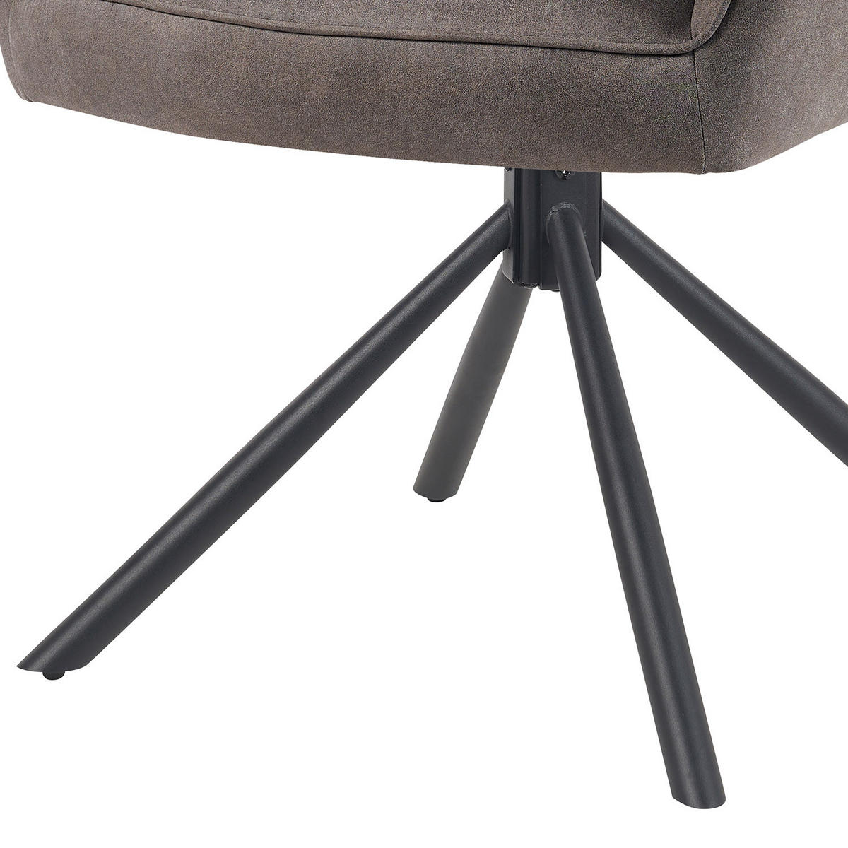 ARMLEHNSTUHL Mika-Piet - Taupe/Schwarz, Textil/Metall (60/87/65cm) - DUBI Möbel