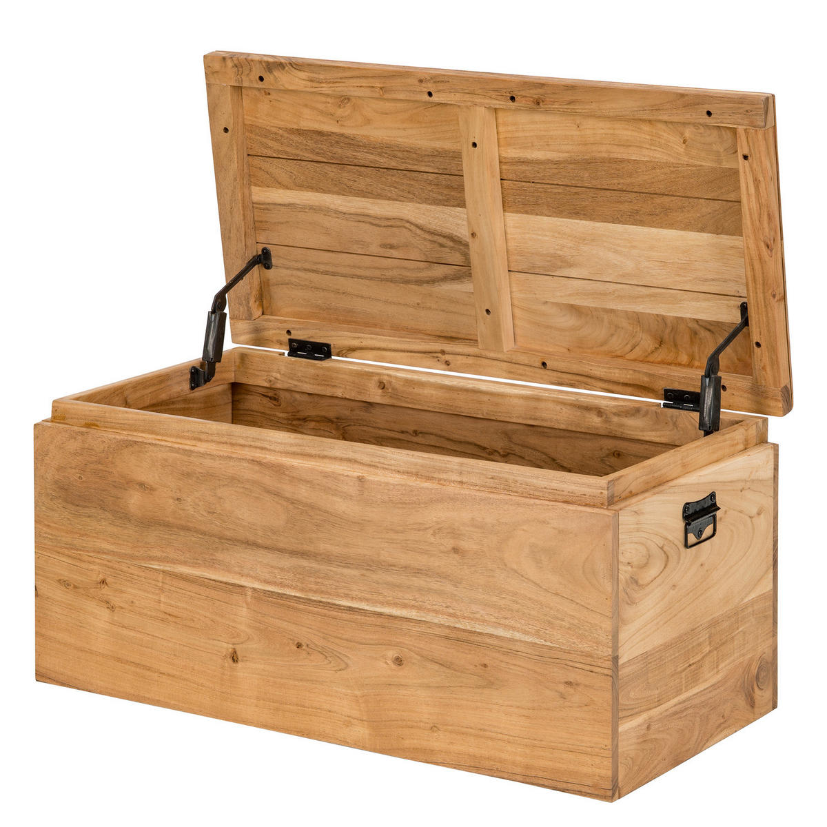 MASSIVER TRUHENTISCH - Akazie Hell - Hellbraun/Akaziefarben, Holz (40/80/40cm) - home24