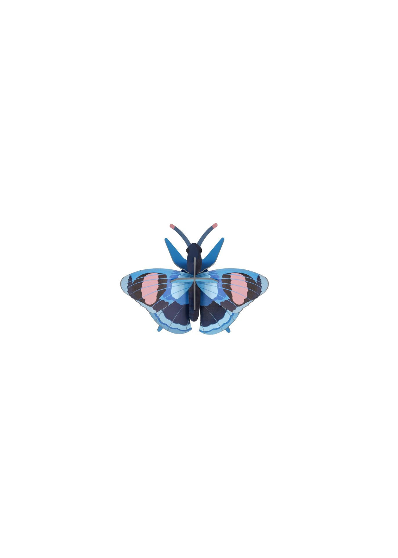 WANDDEKO Azur-Flug-Trio 5/13 cm - Multicolor, Wellpappe (5/13/17cm) - KUNSTLOFT