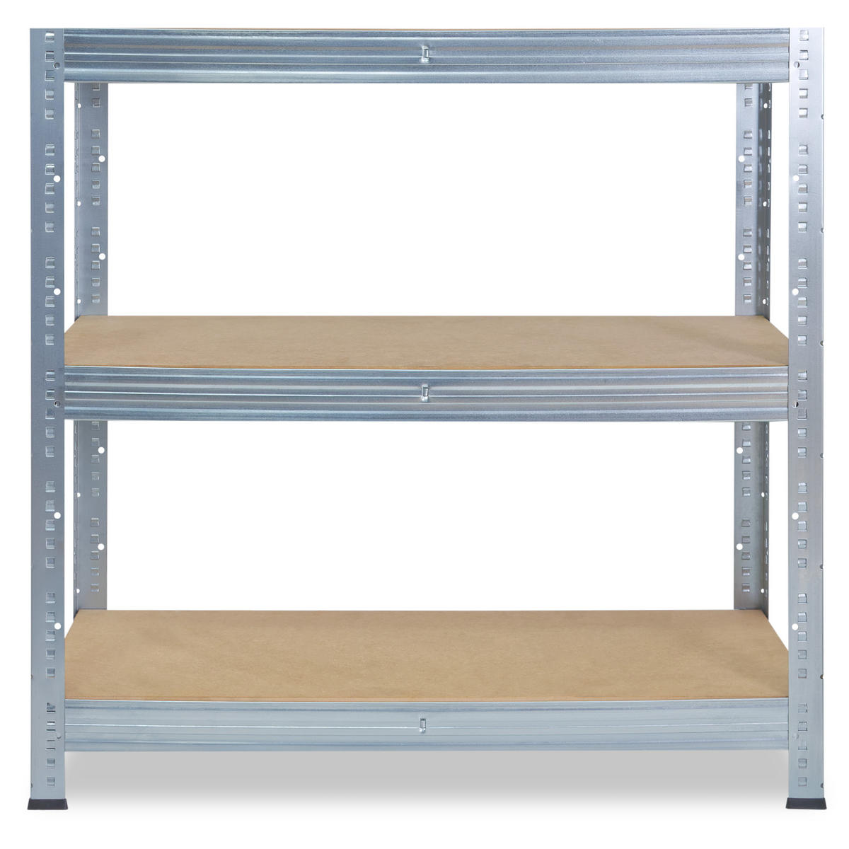 SCHWERLASTREGAL PRO 90x30x40 cm in verzinkt mit 3 Böden und 200 kg Traglast pro Boden - Silberfarben, Metall (30/90/40cm) - shelfplaza