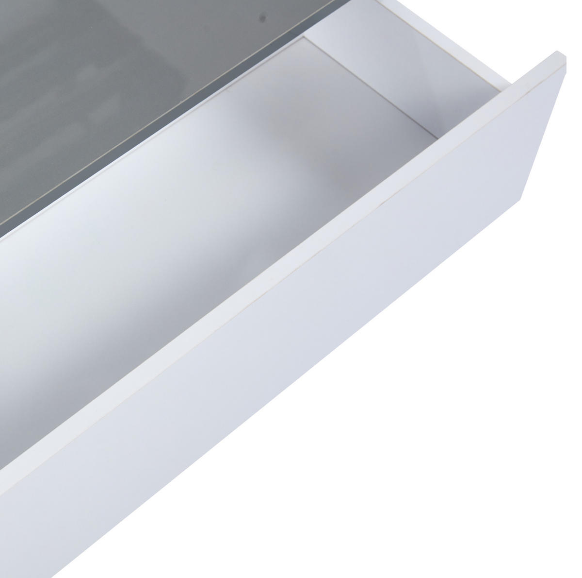 COUCHTISCH 70/70/35 cm mit LED-Beleuchtung und höhenverstellbarer Tischplatte - Weiß, Holzwerkstoff (70/70/35cm) - Flora Grace